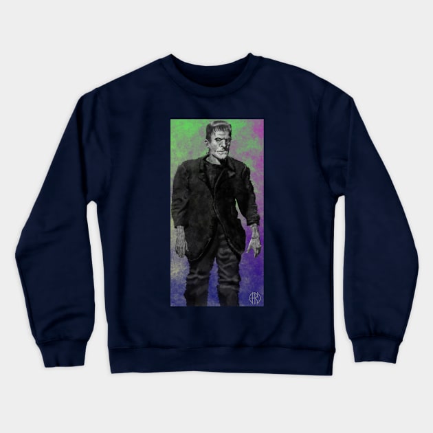 Frankenstein's Monster Crewneck Sweatshirt by AMKdesigns